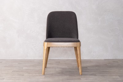 calais dining chair dark grey front view